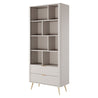 LANT Bücherregal Vitriene Vitrienenschrank in beige