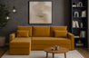 Couchgarnitur Eckcouch CAPRI L-Form, Schlaffunktion, glatt, Bettkasten und Seitenlehnen