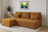 Couchgarnitur Eckcouch CARIM PIK L-Form, Schlaffunktion, Bettkasten
