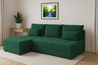 Couchgarnitur Eckcouch CARIM PIK L-Form, Schlaffunktion, Bettkasten