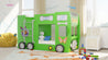 Kinderbett Kinderzimmerbett Bett Happy Bus blau, rot, grün, und gelb