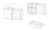 Wohnzimmerschrank 3 D Schrankwand Vitrine Tisch Kommode Sideboard Regal