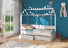 Kinderbett Bett Otello Barrier 190x87x172 cm mit Matratze Kinderzimmerbett.