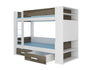 Stockbett Etagenbett Bett Garet 230x104x160 cm mit Matratzen Regal integriert