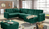 Couchgarnitur ASGARD U Schlaffunktion Bettkasten Couch Sofa ohne Hocker NEU