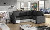 Couch Garnitur Sofa Sofagarnitur CORONA L Schlaffunktion Wohnlandschaft