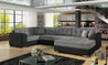 Damario Couchgarnitur in U Form Sofa mit Schlaffunktion Couch Wohnlandschaft Polstergarnitur NEU