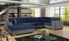 Damario Couchgarnitur in U Form Sofa mit Schlaffunktion Couch Wohnlandschaft Polstergarnitur NEU