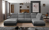 Evanell Couchgarnitur U Form Sofa mit Schlaffunktion und Bettkasten Couch Wohnlandschaft Polstergarnitur NEU