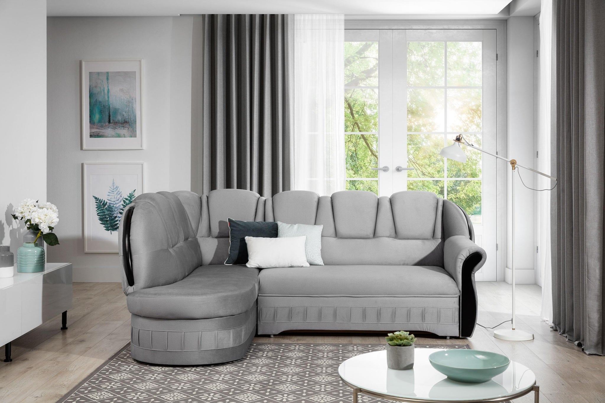 Lord Couch Garnitur Sofa Sessel Set Sofagarnitur in L Form mit Schlaff – Wohnideebilder