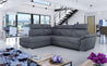 Loreto Couch Garnitur Sofa Sofagarnitur L mit Schlaffunktion und Bettkasten Wohnlandschaft NEU