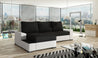 Couch Garnitur Sofa Sofagarnitur NEGRO mit Schlaffunktion und Bettkasten Wohnlandschaft