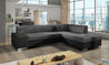 Porto Couch Garnitur Sofa Sofagarnitur in L Form mit Schlaffunktion und Betkasten Wohnlandschaft NEU