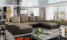 Marino Couchgarnitur Sofa in U Form mit Schlaffunktion und Betkasten Wohnlandschaft