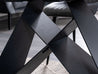Ausziehbarer Esstisch Tisch Westin SG Tischplatte gehärtetes Glas, Farbe schwarz matt