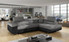 Couch Garnitur Sofa Sofagarnitur ANTON L Schlaffunktion Wohnlandschaft NEU