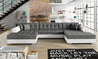 Couchgarnitur VENTO U Sofa mit Schlaffunktion ohne Bettkasten Couch Wohnlandschaft Polstergarnitur NEU