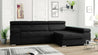 Couch Garnitur Sofa Sofagarnitur Paulo mit Schlaffunktion und Bettkasten , höhen verstellbare Kopfstützen, Wohnlandschaft